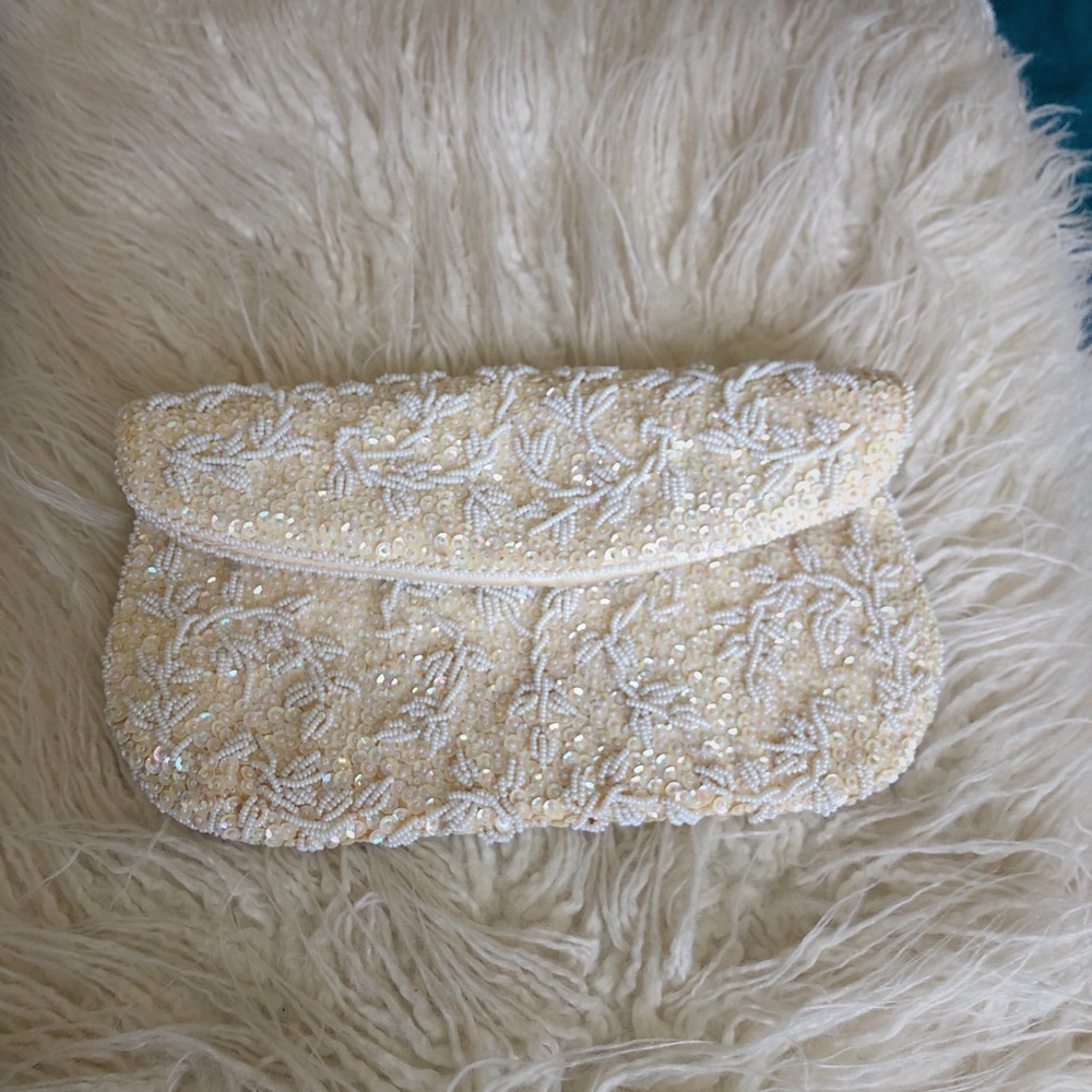 Vintage hand made beaded clutch